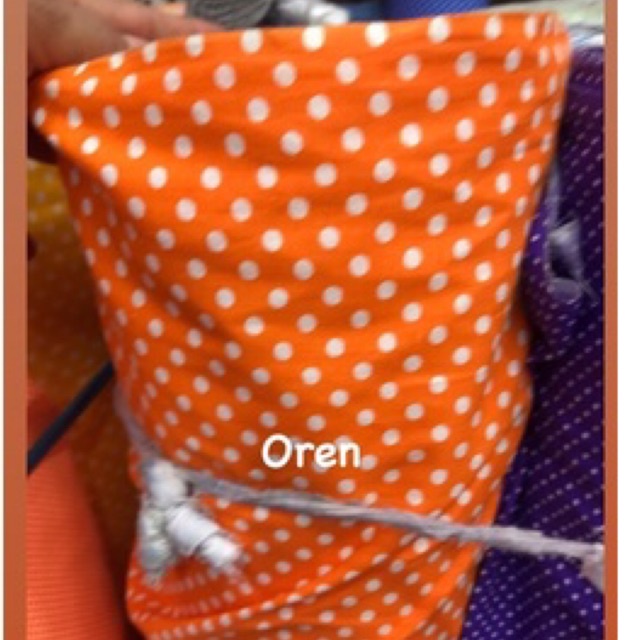 Katun print polkadot/Bahan katun polkadot/Merah