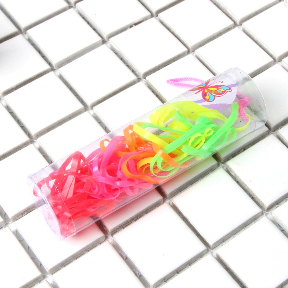 OSM - K837 (1 TONG) Ikat Rambut Warni Polos / Karet Rambut / Kuncir Rambut / Hairband-RGB Terang