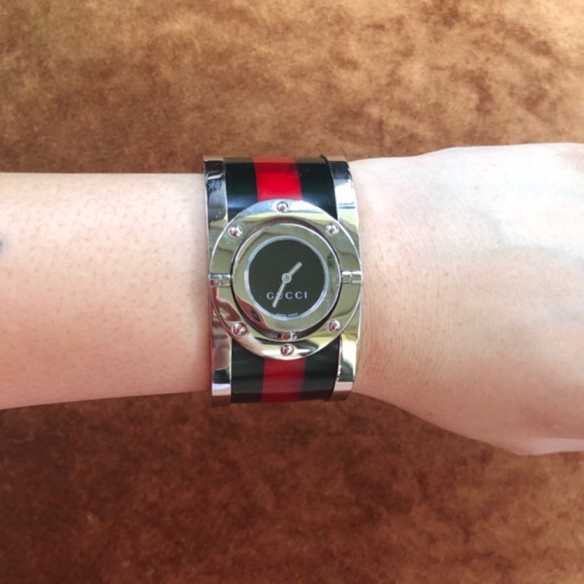 Jam tangan wanita GUCCI twirl red green preloved