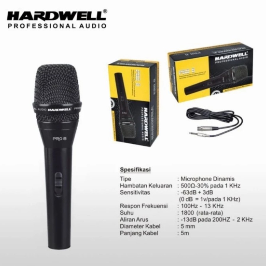 Mic kabel Hardwell Pro 8 original Microphone cable Pro8