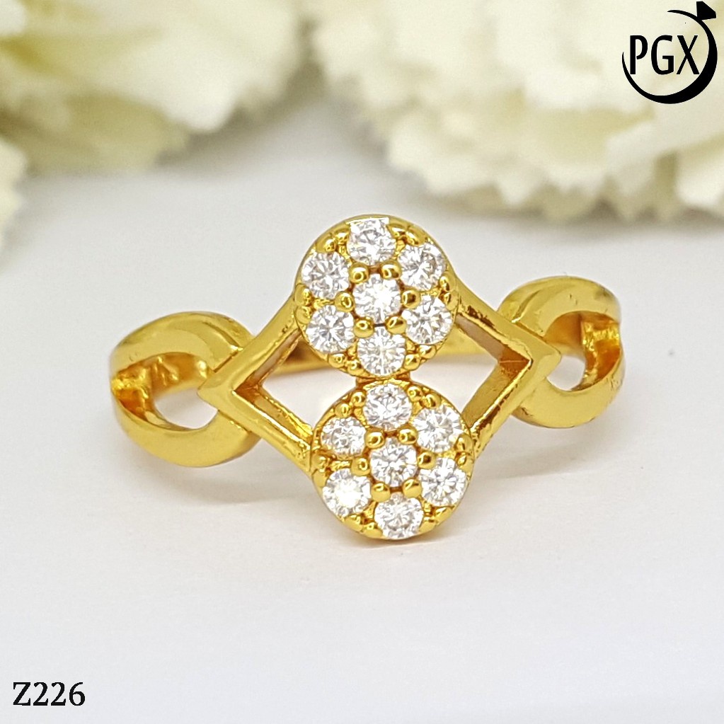 PGX Cincin Xuping Wanita Lapis Emas Aksesoris Perhiasan Fashion Premium - Z226