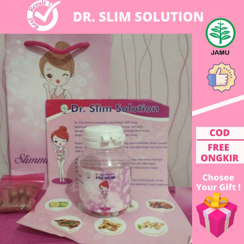 DR. SLIM SOLUTION PELANGSING SUPER AMPUH PREMIUM CAPSUL DIET HERBAL OBAT KURUS ANTI PERUT BUNCIT