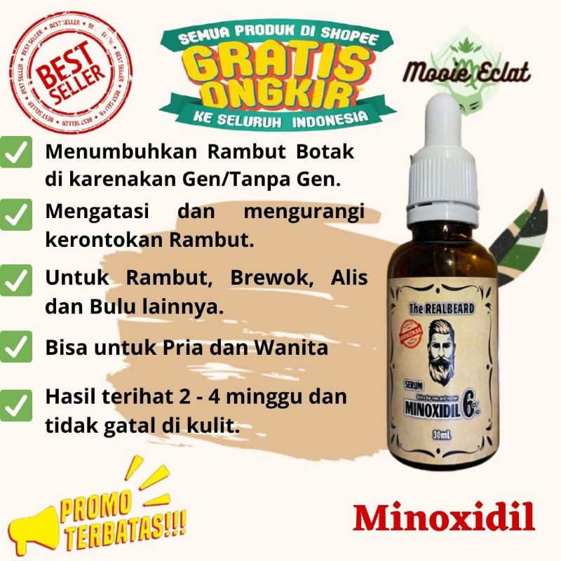 Minoxidil PENUMBUH RAMBUT, BREWOK TANPA GEN! ORIGINAL 100%