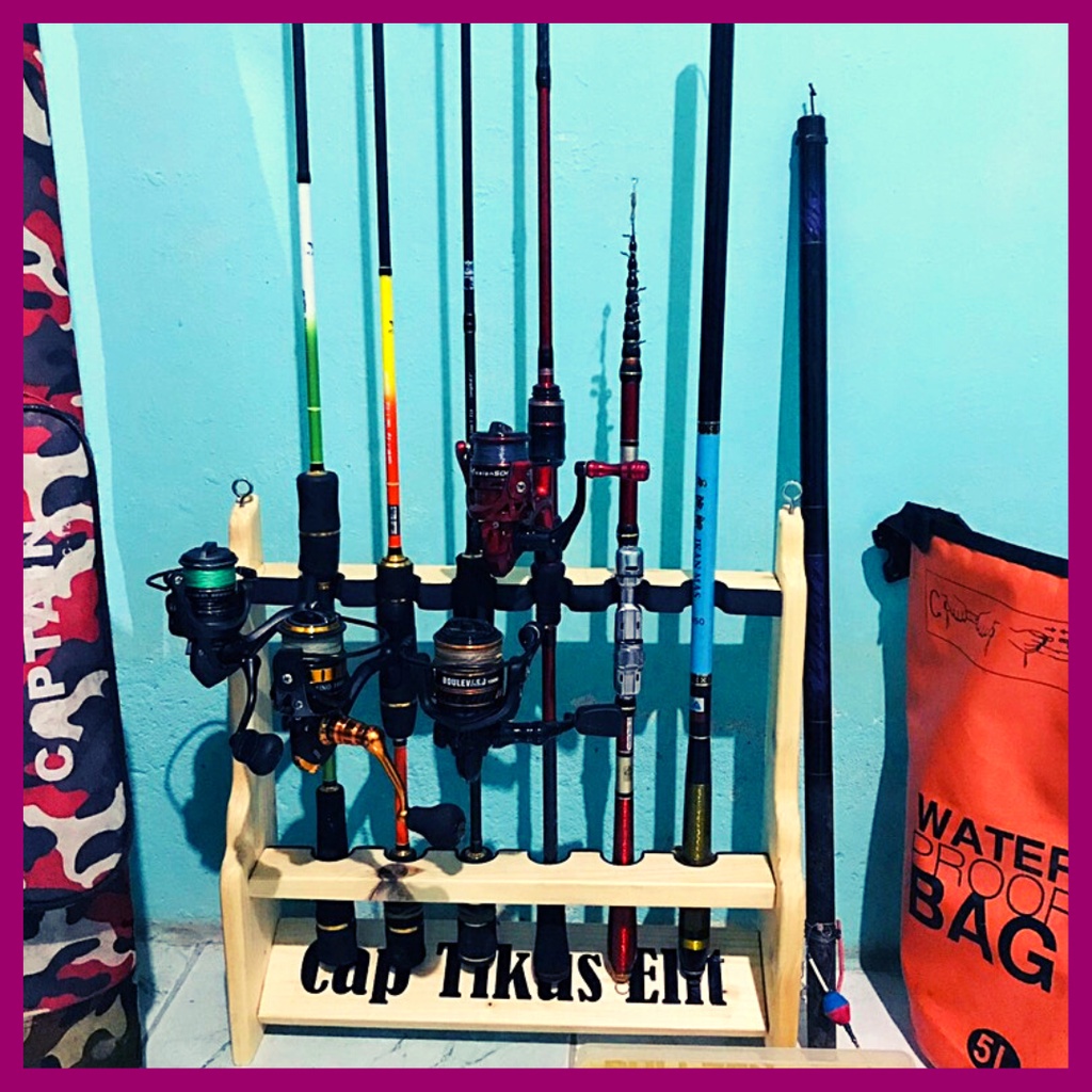 Rak Joran Dinding Tempat Joran Rod Holder Relix Nusantara Rod Rack / RAK JORAN PORTABLE.