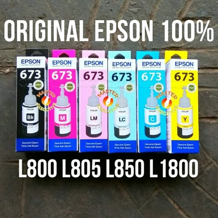 Epson Genuine / Tinta Asli L800 / L805 / L850 / L1800 T673 673