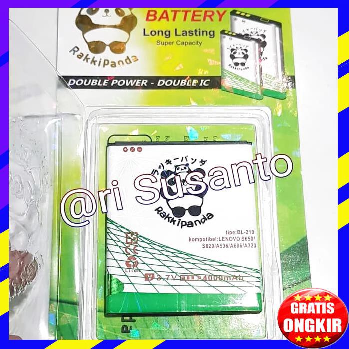 ACC HP BATERAI RAKKIPANDA BL210 LENOVO S650 A536 S820 S820E S650 A606