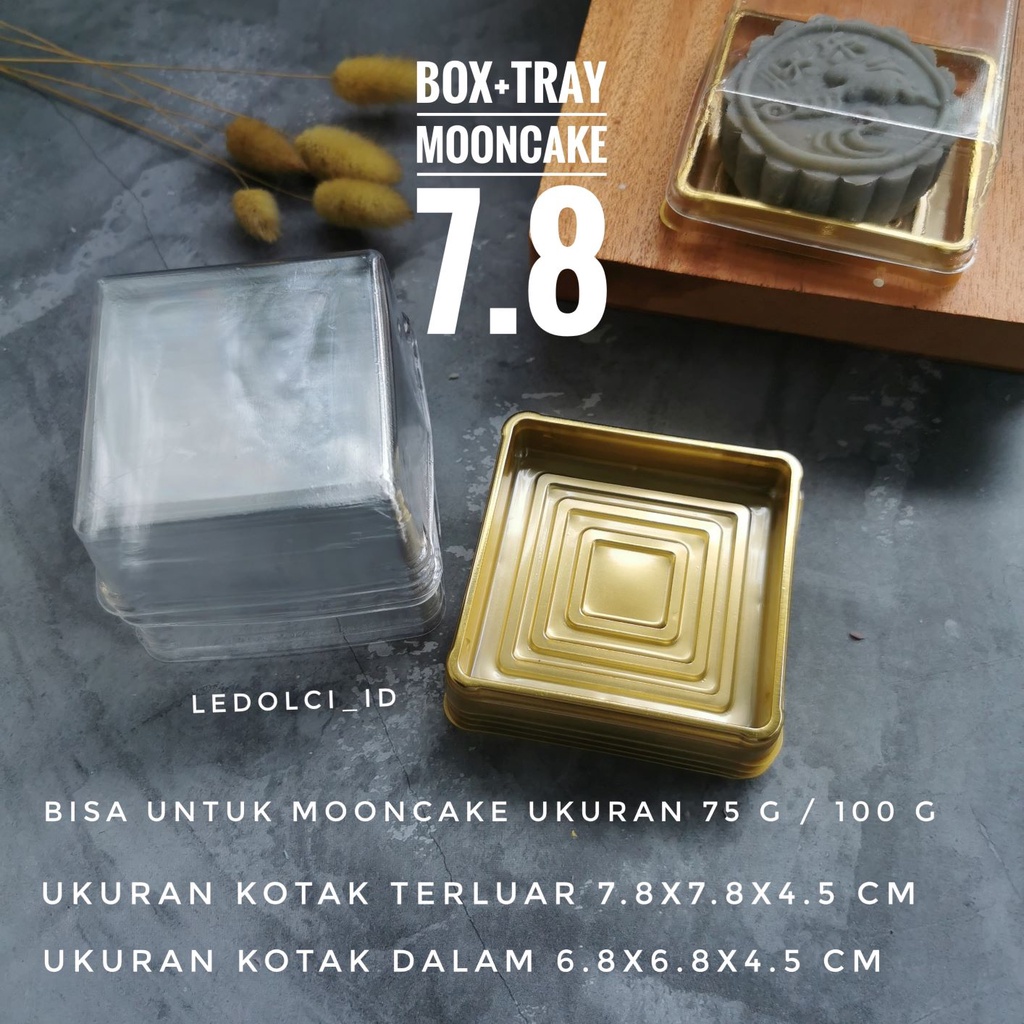 

10 PCS TRAY MOONCAKE MIKA KUE BULAN 75 / 100 GR - 7.8 KOTAK DG TUTUP