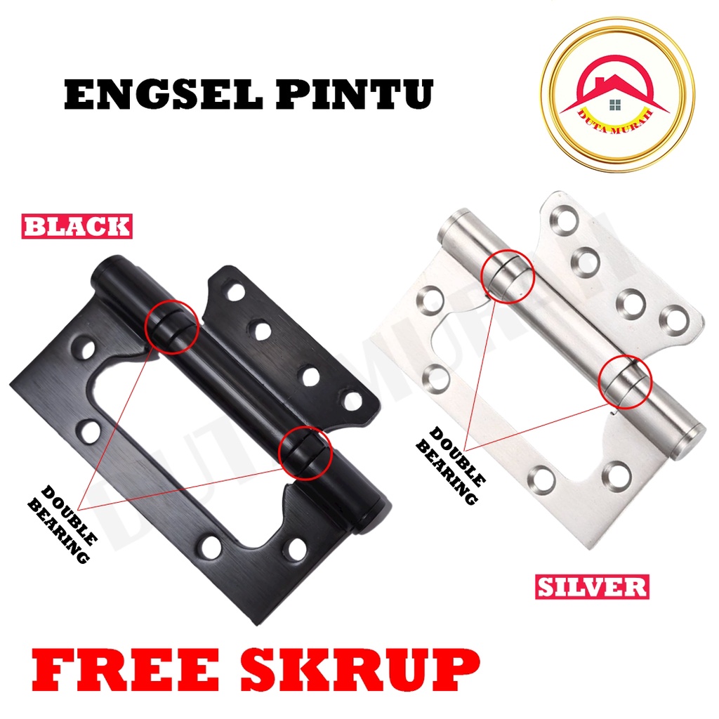 Engsel Pintu 4 inch / Engsel Jendela Kupu-kupu tanpa coak