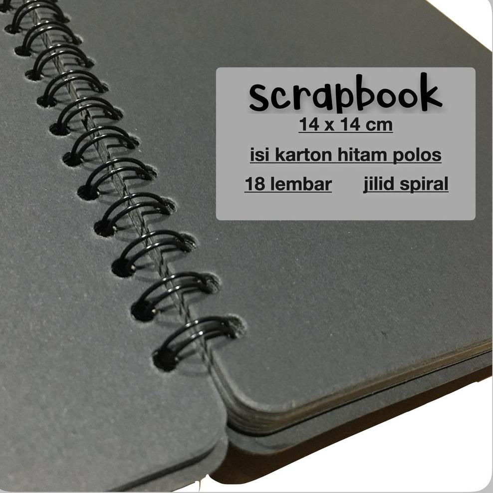 

[PRODUK PN8YG] scrapbook mini photo album black hitam rounded square kotak by tat tet tot AKQ
