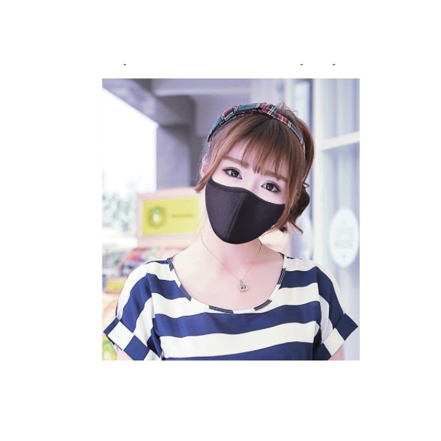 Masker Motor kain 3 lapis Tali Ikat Busa Tebal 3 Ply 3Ply Bisa Dicuci