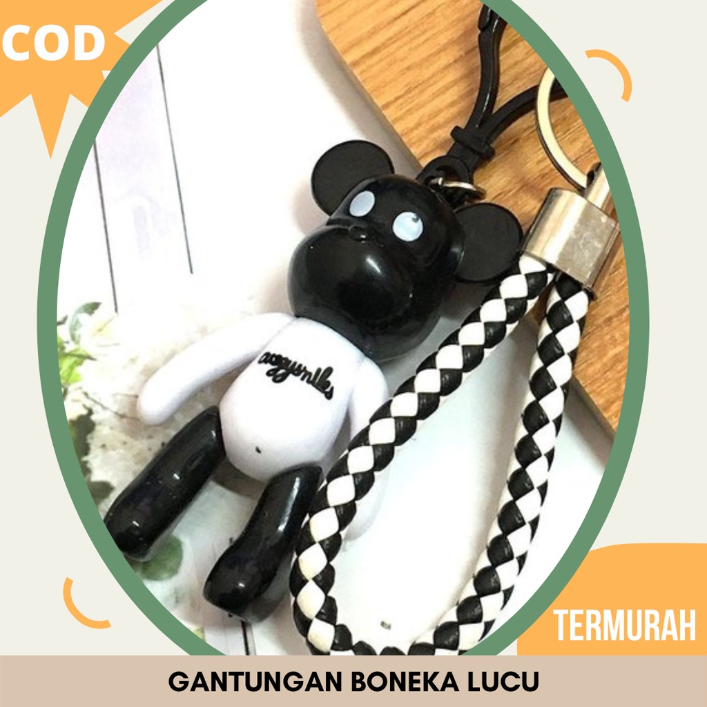AKSESORIS TAS 2 IN 1 - GANTUNGAN LUCU HIGH QUALITY - Gantungan Kunci Hiasan Tas Tote Selempang