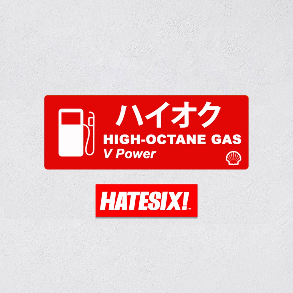 Stiker Decal Tangki bahan bakar feul tank Mobil atau motor ala Jepang Hatesix