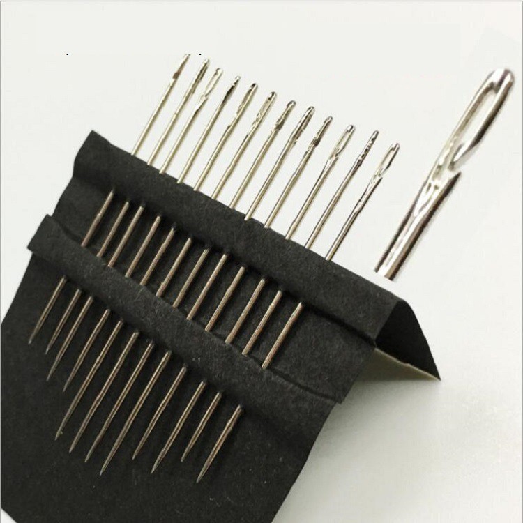 Jarum Jahit Tangan/Set Self/Threading Needles Bahan Stainlees