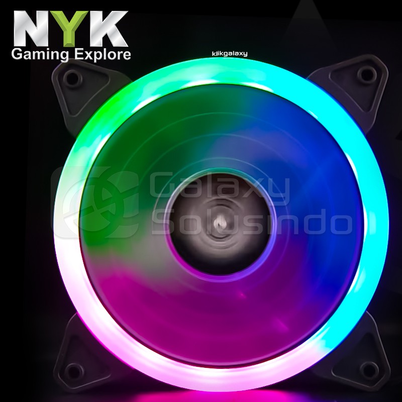 NYK Nemesis Aura RGB - 12cm RGB LED Ring Fan - Cooler Fan