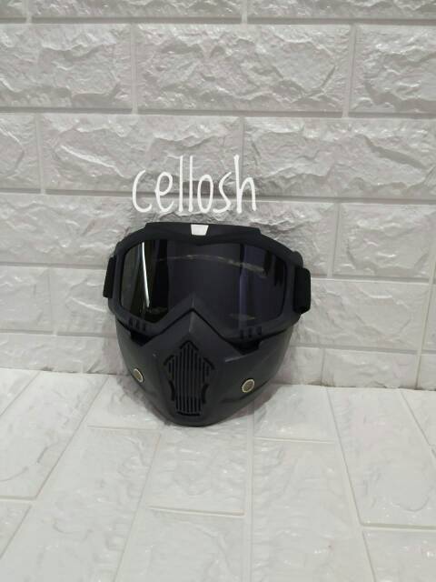 Kacamata Goggle Mask Motor Retro Kacamata Helm Pelindung Wajah