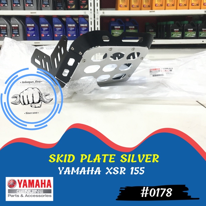 AKSESORIS XSR155 SKID PLATE SILVER / PELINDUNG MESIN ORIGINAL YAMAHA