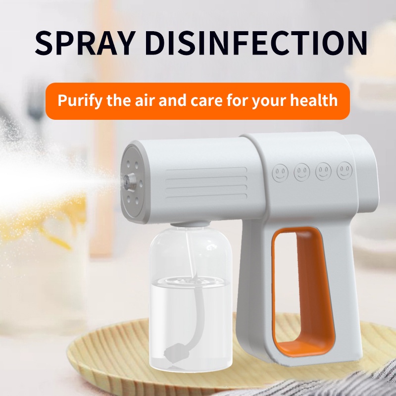 Nano Spray Gun Wireless Handheld Disinfection Machine Blue Light Spray Gun K6X 380ml 2600mAH