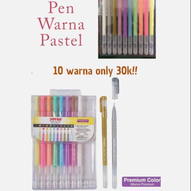 

Pulpen Warna-warni Joyko Pastel GPC-299 10 Warna