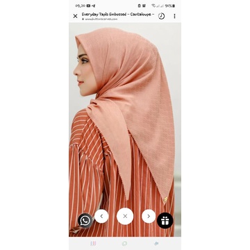 New Everyday Tapis Embossed Buttonscarves - Cantaloupe