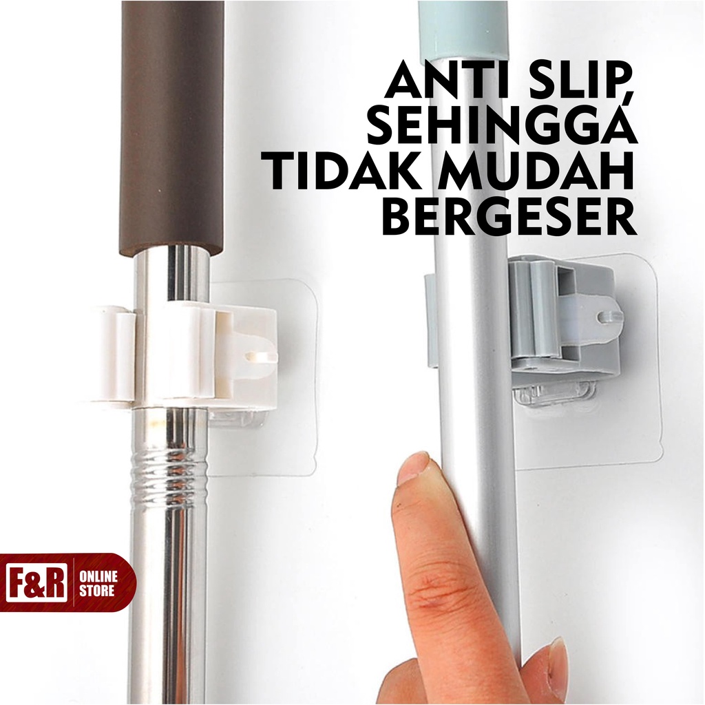 Klip Penjepit Gantungan Hook Sapu Kain Pel Mop Broom Hook Holder Hanger Cantolan Sapu Pengait Payung