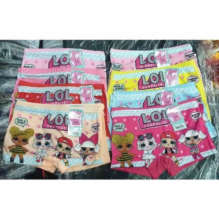 3 Pcs Celana Segi Empat Satire Kids - Celana Dalam Anak Perempuan - Random Motif / Warna