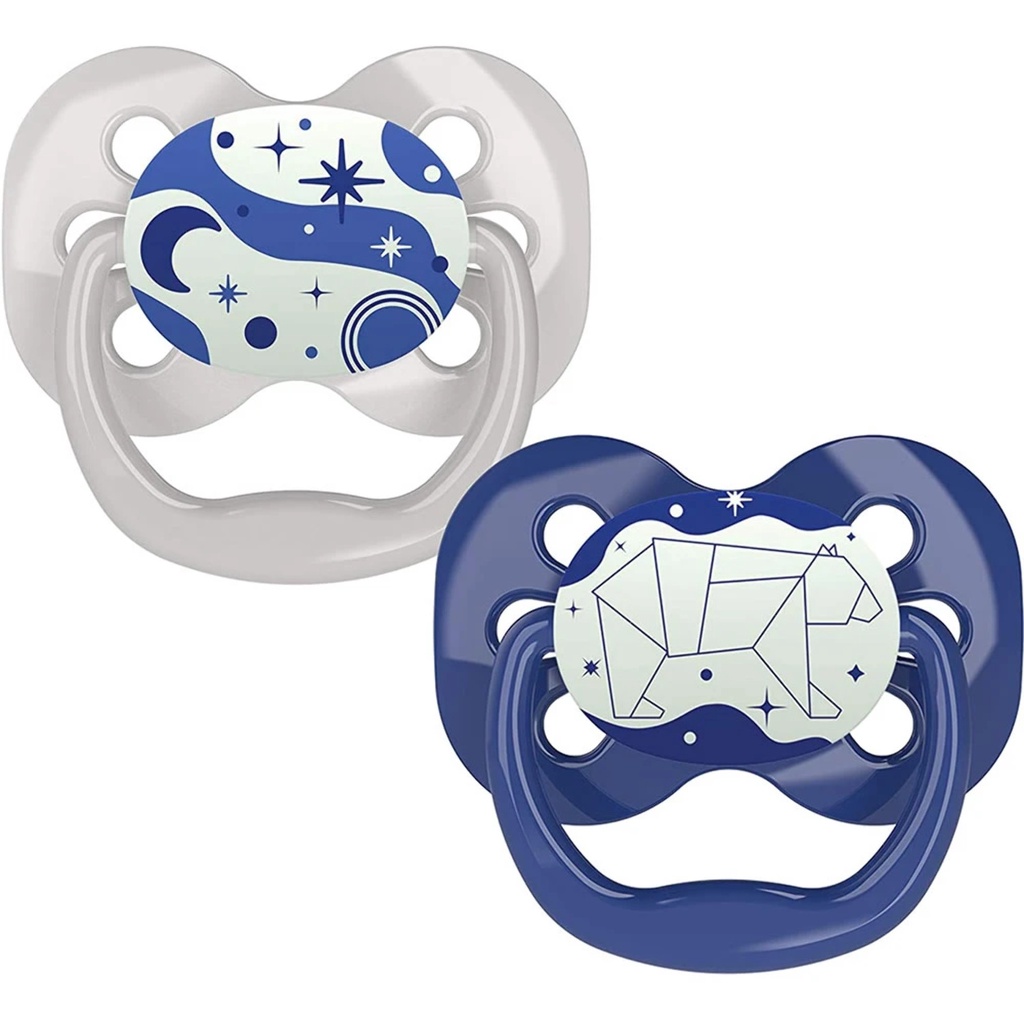 Dr. Brown's Advantage Pacifier Glows In The Dark Stage 1 ( 0-6m) 2 Pack Empeng Bayi