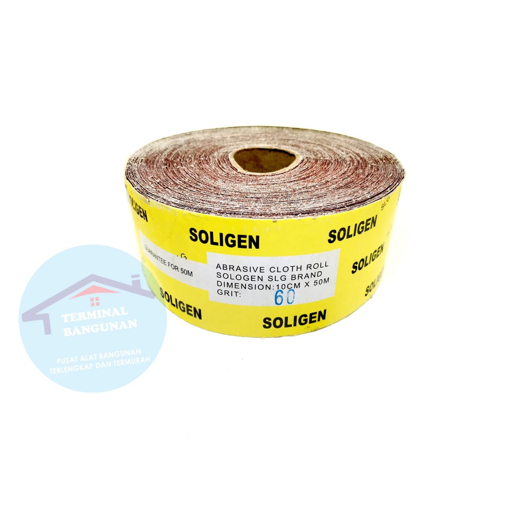 AMPLAS ROLL METERAN SOLIGEN GRIT 60 ( 1 METER )