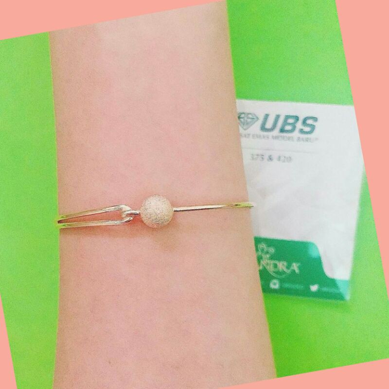 GELANG BANGLE DIOR PASIR BOLA 1 EMAS UBS KADAR 375
