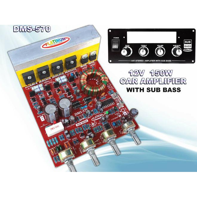 Uffq Kit Car Amplifier 150W + Subwoofer Dms-570 2Cjk