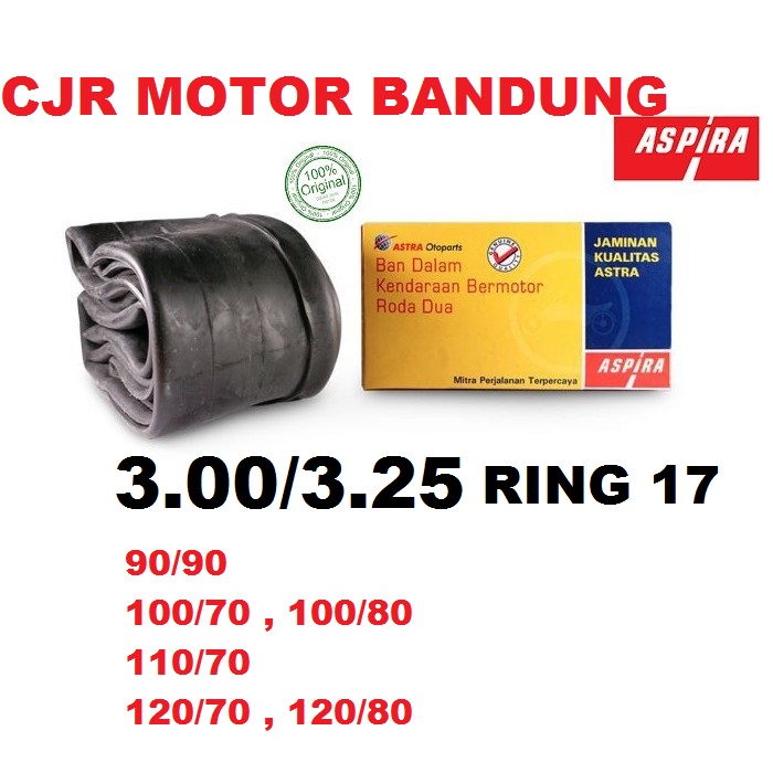 Ban dalam motor Aspira 300 / 325 ring 17 untuk ban 90/90 100/80 110/70 120/70 3.00 / 3.25 ring 17