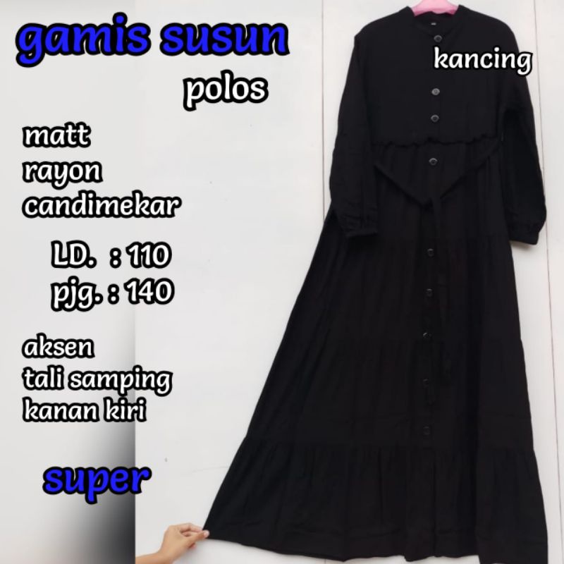 GAMIS SUSUN POLOS ORY KHAYLA/ GAMIS SUSUN RAYON/ GAMIS POLOS KHAYLA
