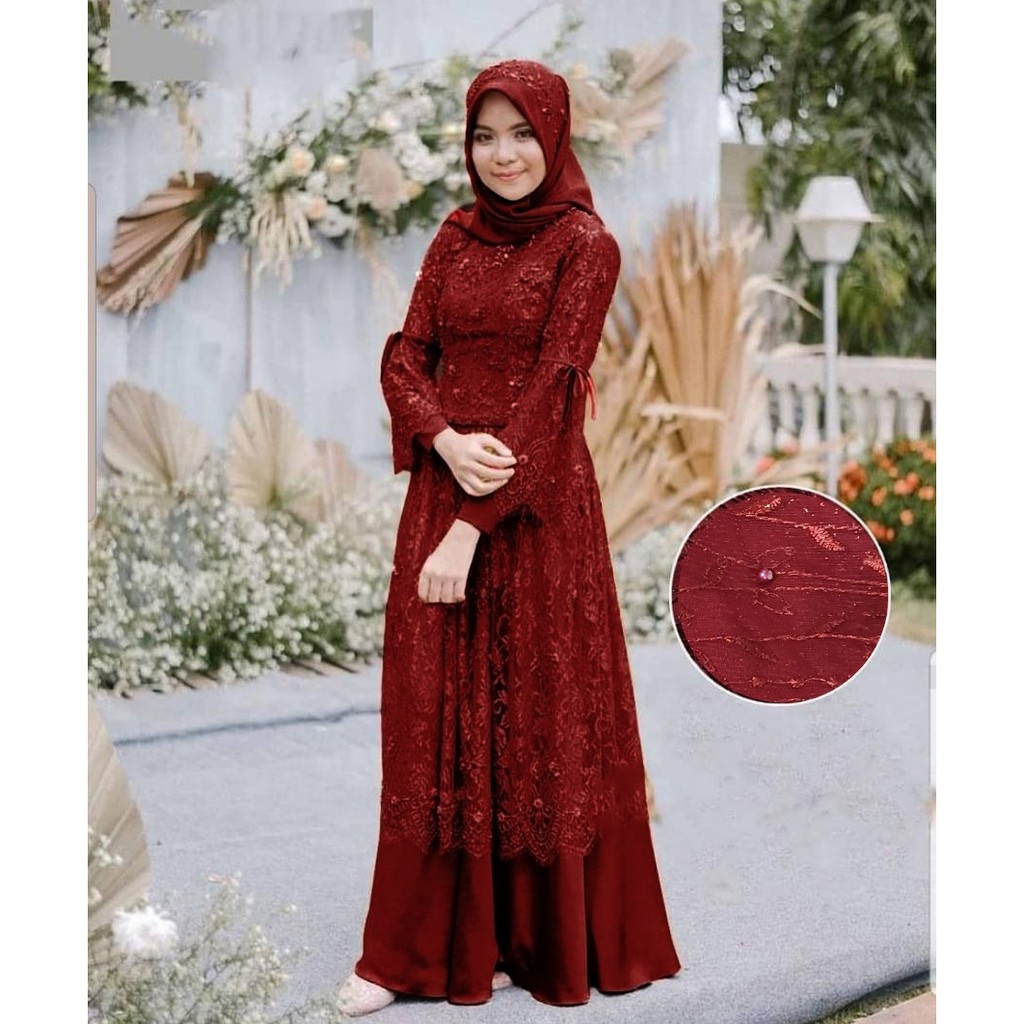 MAXI PEFIRA vV / MAXI DRESS PEFIRA TILE BORDIR BEST SELLER 
