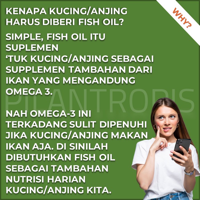 KAREIN MINYAK IKAN KUCING ANJING HAMSTER BURUNG VITAMIN BULU KUCING OMEGA 3 FISH OIL KUCING FISHOIL