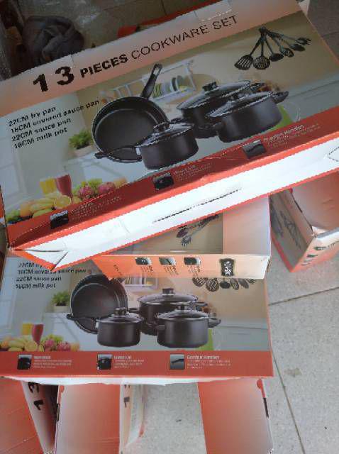 Panci Set 13 Pcs Tri J Bahan Marble Bergaransi