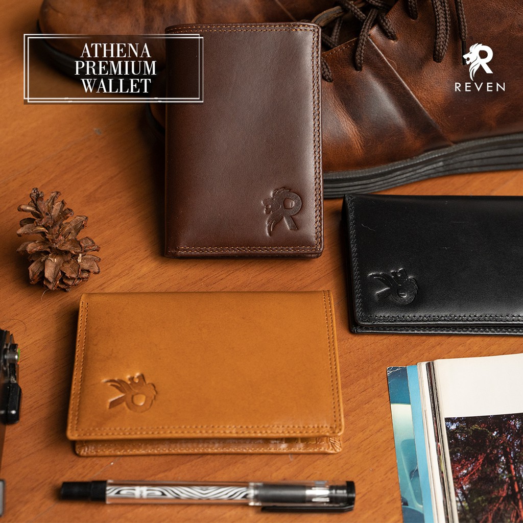 Dompet Pria Kulit Asli Dompet Cowok Lipat Original Branded Model Lipat Kulit Sapi Asli Keren Premium Athena Premium Wallet by Crown Leather Crownleather Store