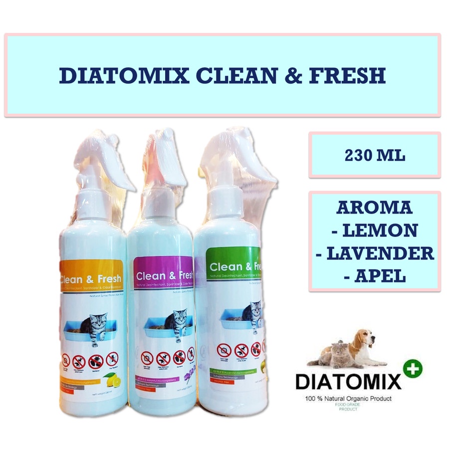 DIATOMIX DESINFEKTAN / DESINFECTANT PEMBERSIH KANDANG CAT/DOG 230 ML