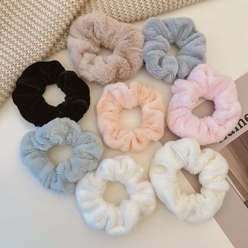 [PROMO] UNI 016E Scrunchie korea rambut cepol hijab ikat rambut wanita Ponytail Elastis Warna-Warni aksesoris