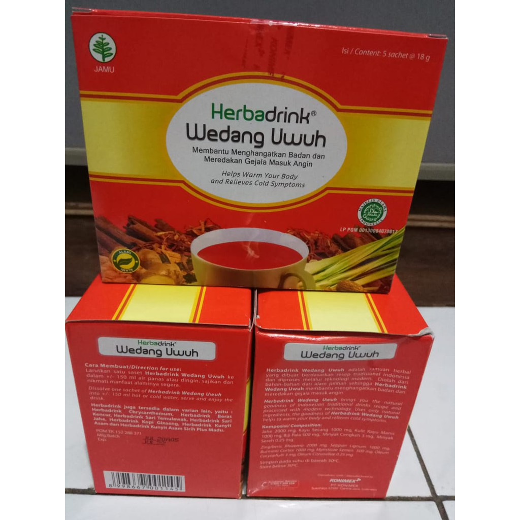 

HERBADRINK WEDANG UWUH membantu menghangatkan badan dan meredakan gejala masuk angin
