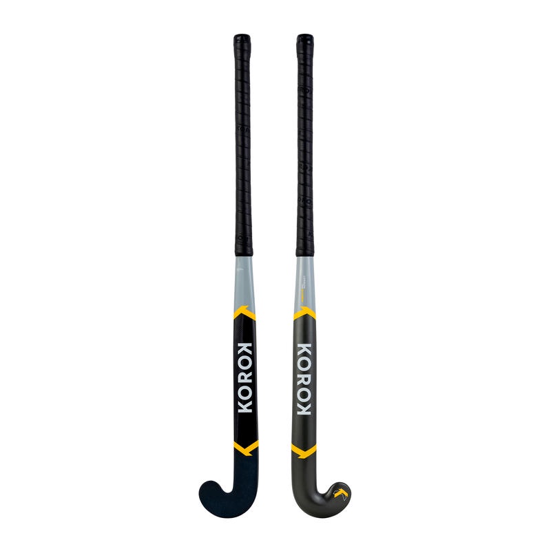 Korok Stick Hockey Hoki Adult intermediate 30% carbon low bow field hockey stick fh530 - grey/yellow