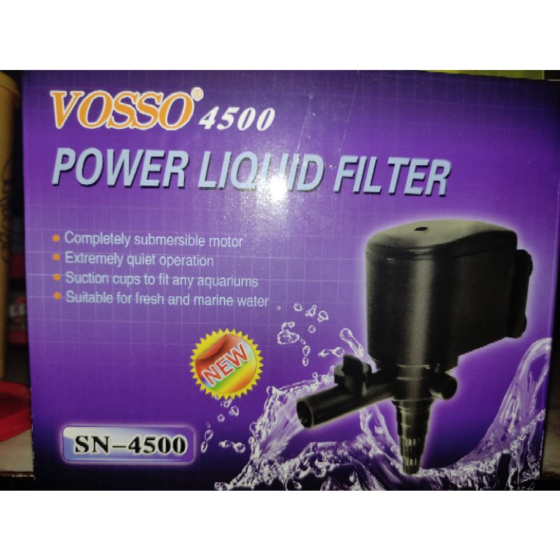 Vosso Model 4500/ Pompa Air Aquarium/ Power Head/ Mesin Air 2000L/H