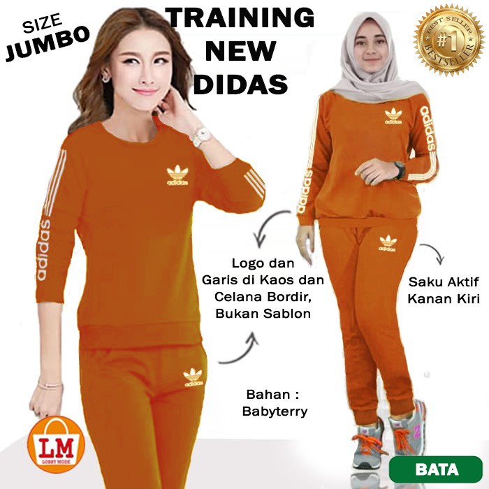 TERMURAH TERLARIS LMS 07752-07764 SETELAN TRAINING NEW L XL XXL XXXL / BAJU OLAHRAGA WANITA/SETELAN SENAM WANITA/TRAINING WANITA MUSLIM