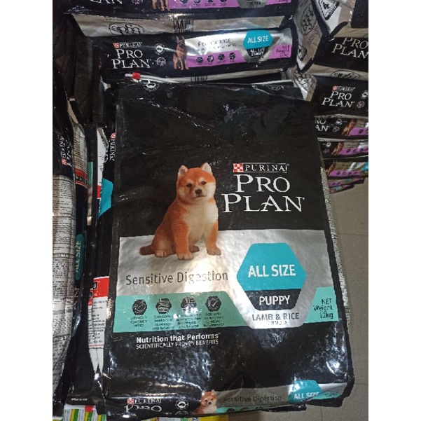 pro plan medium puppy  sensitive digestion dog 12kg proplan makanan anjing (gojek dan grab)