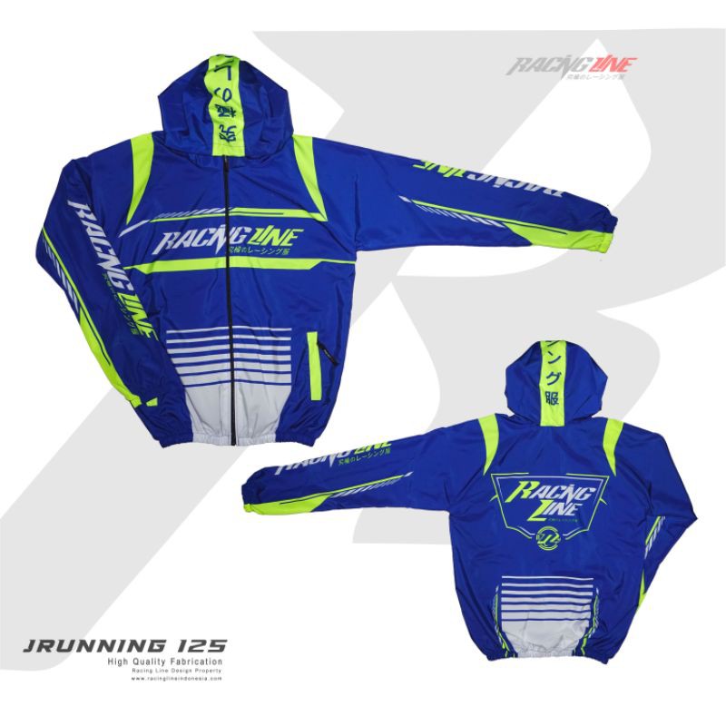 Jaket Running Racing Line - 125 "Bahan Parasut Tipis" (ORIGINAL)