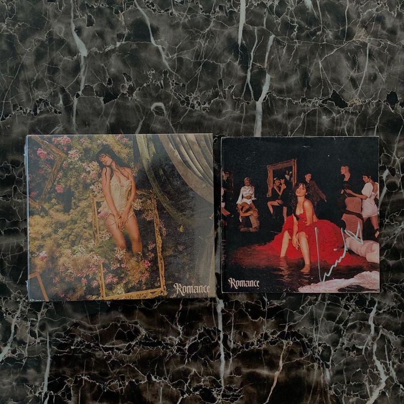 cd camila cabello romance limited edition signed (bertanda tangan)