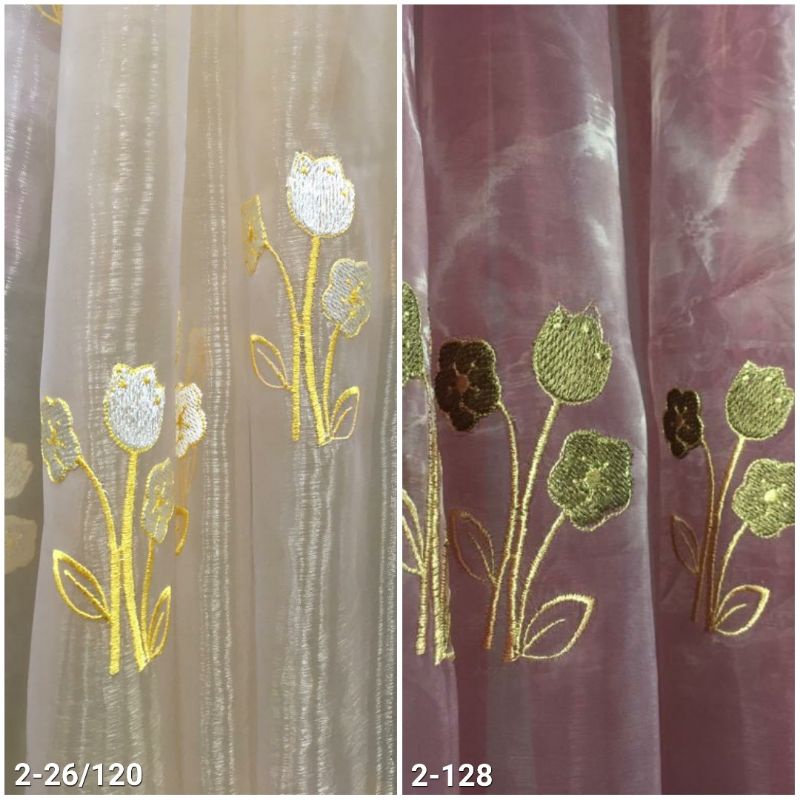 vitrase bordir motif bunga vitrase bahan organdi vitrase cantik vitrase murah