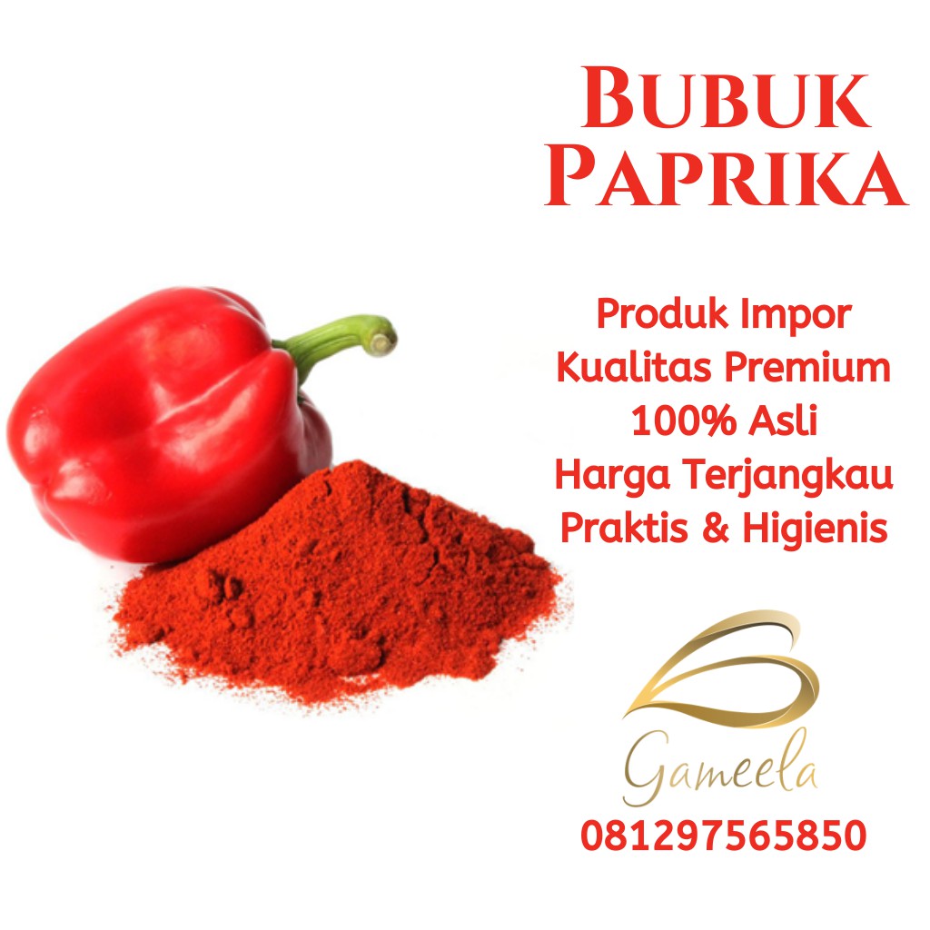 

Paprika Bubuk Impor Repack 50 Gr - Halal Capsicum Bell Pepper Powder Bumbu Marinasi Fried Chicken