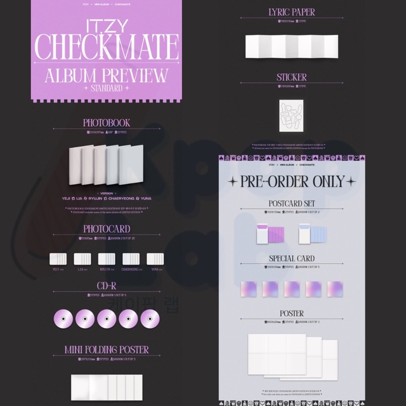 [READY STOCK] ITZY - MINI ALBUM [CHECKMATE] + POB Web for Standard ver.