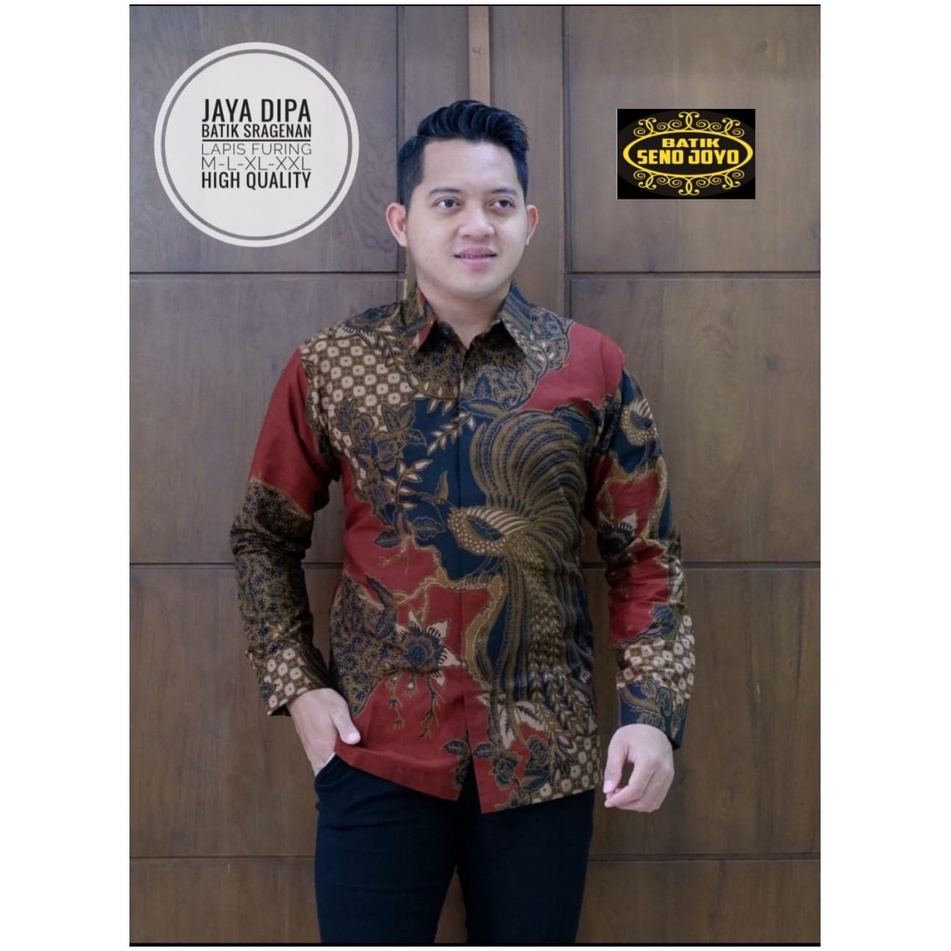 JAYA DIPA SENOJOYO KEMEJA BATIK PRIA SOLO LENGAN PANJANG LAPIS FURING ATASAN PREMIUM MODERN PEKSI KATRESNAN KAPAL KANDAS LESMANA SEKAR KAMBOJA PARANG AJI TRUNTUM LASEM DEWANATA GODONGAN SUMITRO PURPLE INDRALAYA PEKSI ABU PEKSI SEMANDING BATIKSOLOAMANAH