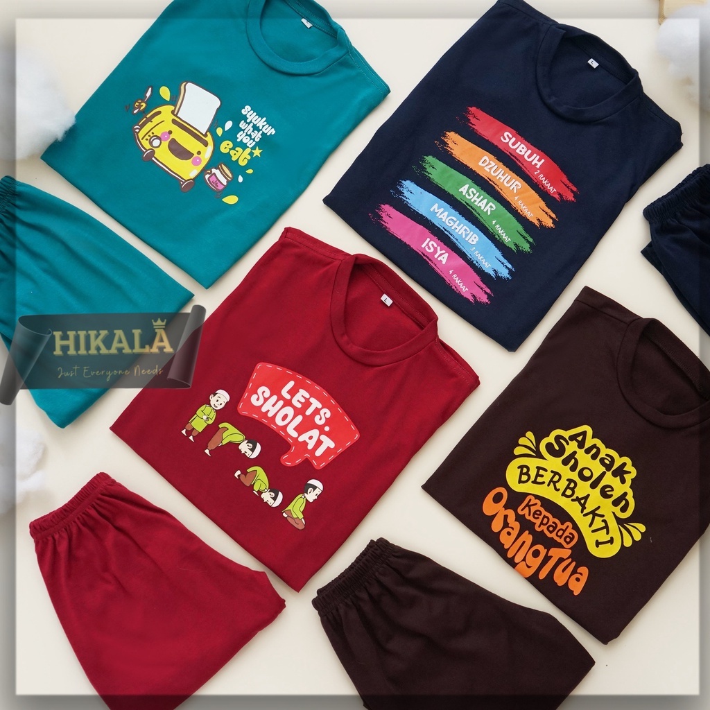 Setelan Kaos Anak Laki laki Muslim 0 - 9 Tahun by Hikala