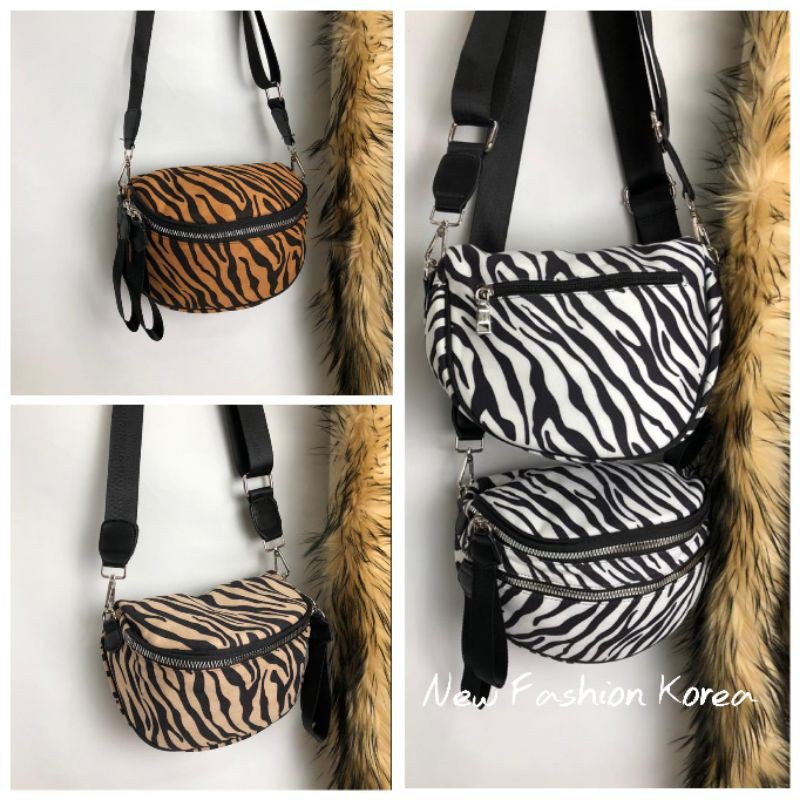 TAS selempang motif Leopard